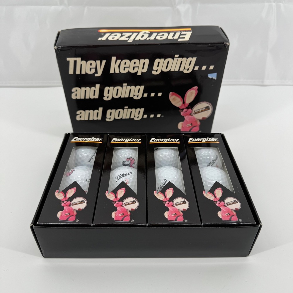 Titleist Golf Balls OS White Energizer Bunny Mascot Logo 12 Pack Vintage